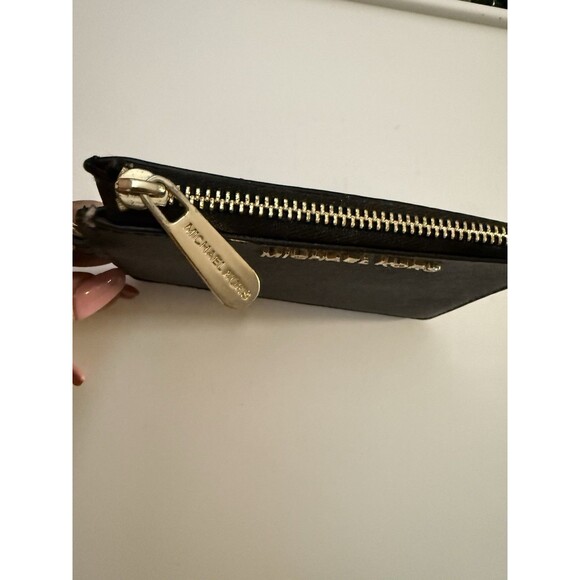 Michael Kors Black Saffiano Leather Wristlet Card Holder Wallet - Picture 3 of 5